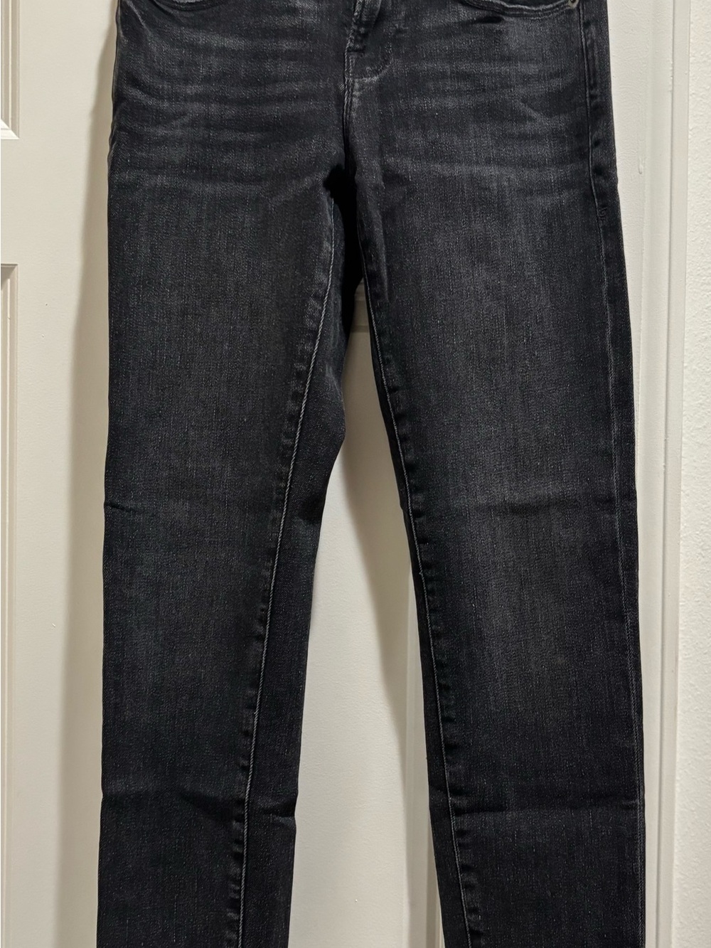 Frame Denim Black Washed High-Rise Jeans